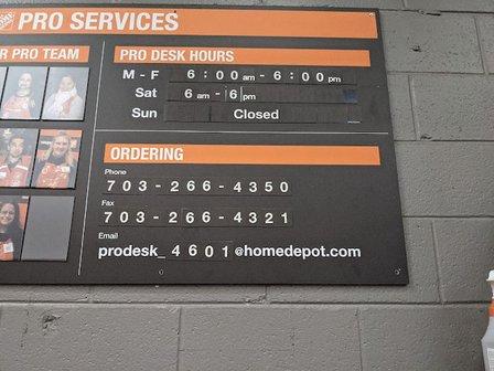 Pro Desk at The Home Depot