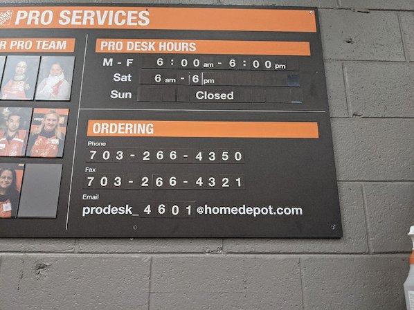 Pro Desk at The Home Depot