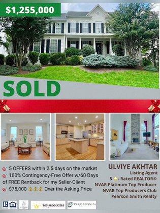 ULVIYE AKHTAR, 5 🌟- Rated REALTOR® / NVAR Platinum Top Producer