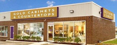 Gold Kitchen Cabinets & Granite Quartz Countertops